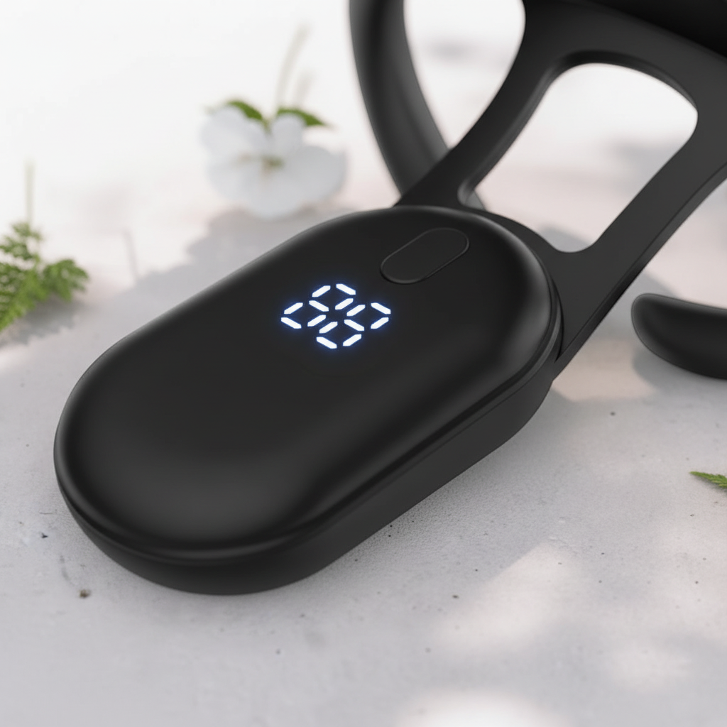 Smart Neck Posture Trainer with Real-Time Angle Display & Vibration Coaching