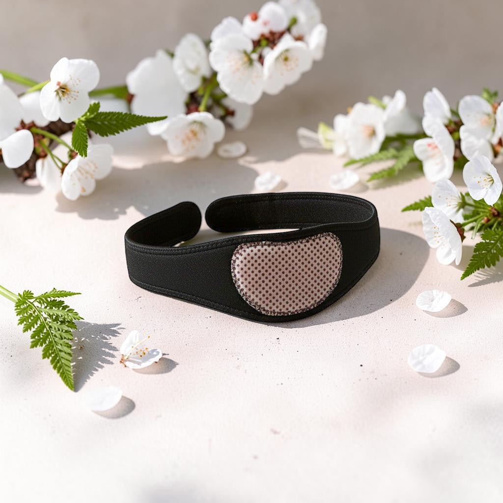 Mole Luxe siyah turmalin kendinden ısıtmalı boyunluk, manyetik terapi ve rahatlama için tasarlanmış non-woven boyun bandı