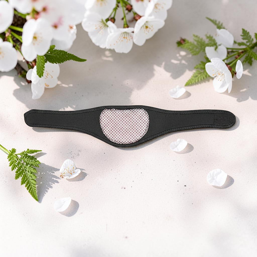 Mole Luxe siyah turmalin mıknatıslı kendinden ısıtmalı boyunluk, boyun ağrısı ve rahatlama için dokumasız kumaş destek